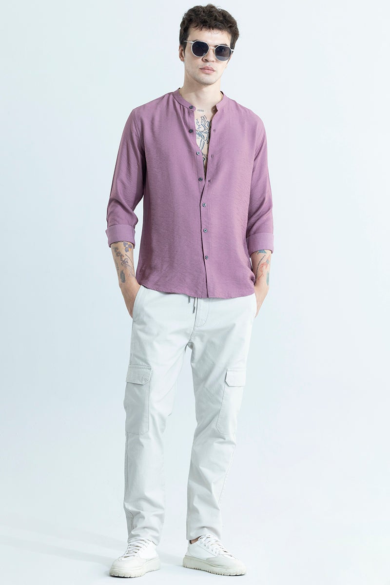 SNITCH Calista Mauve Mandarin Shirt - Image 3